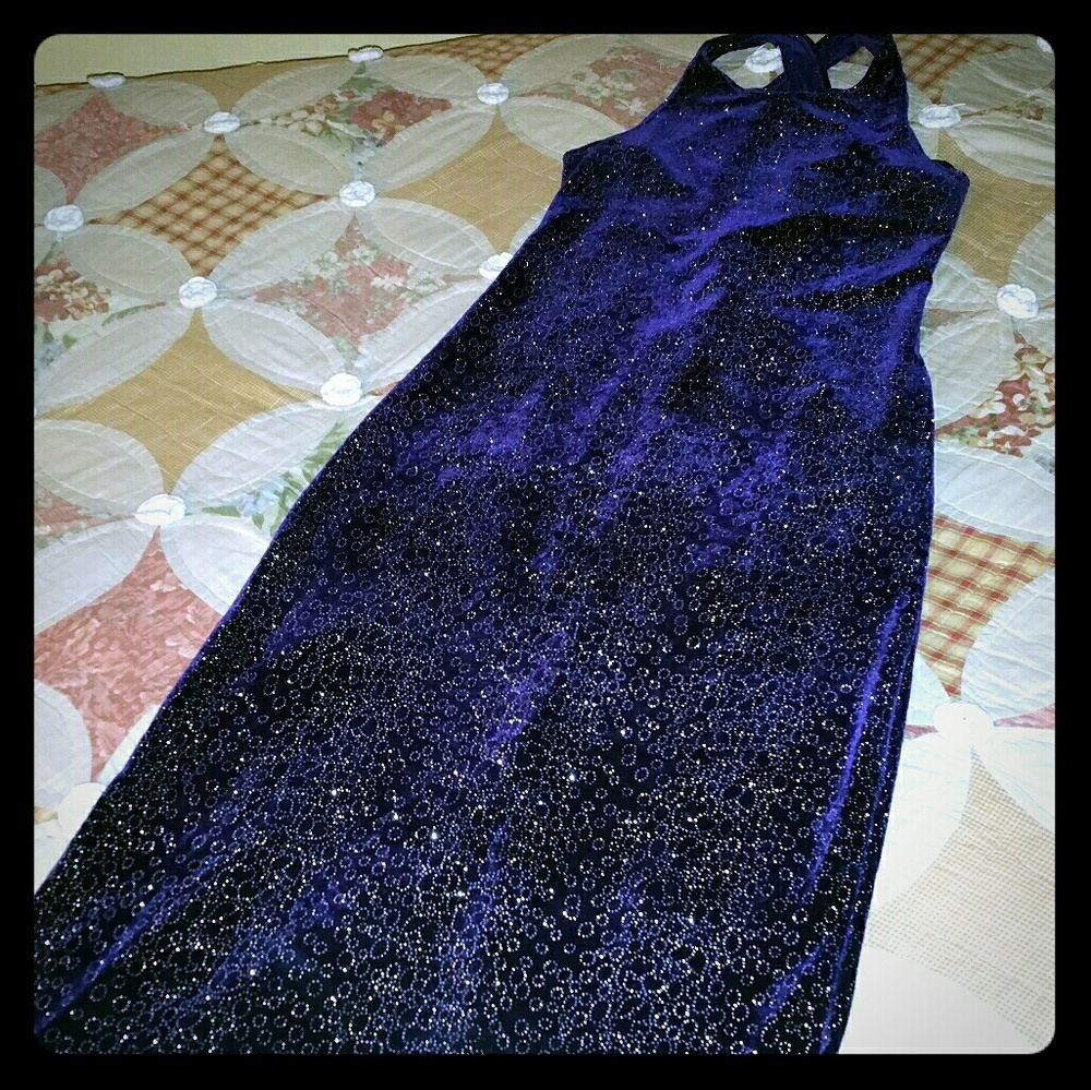 Beautiful Purple Velvet Dress w/Sparkles